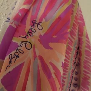 Square Ĺily Pulitzer Silk Carf Amethist...